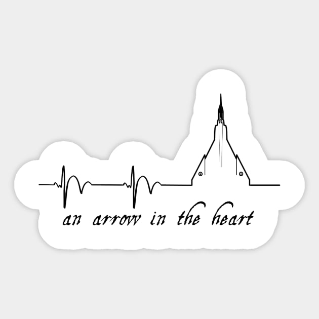Arrow in the Heart Sticker by Amberchrome